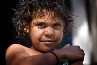 Young aboriginal child