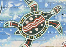 Aboriginal art depiction of a turtle